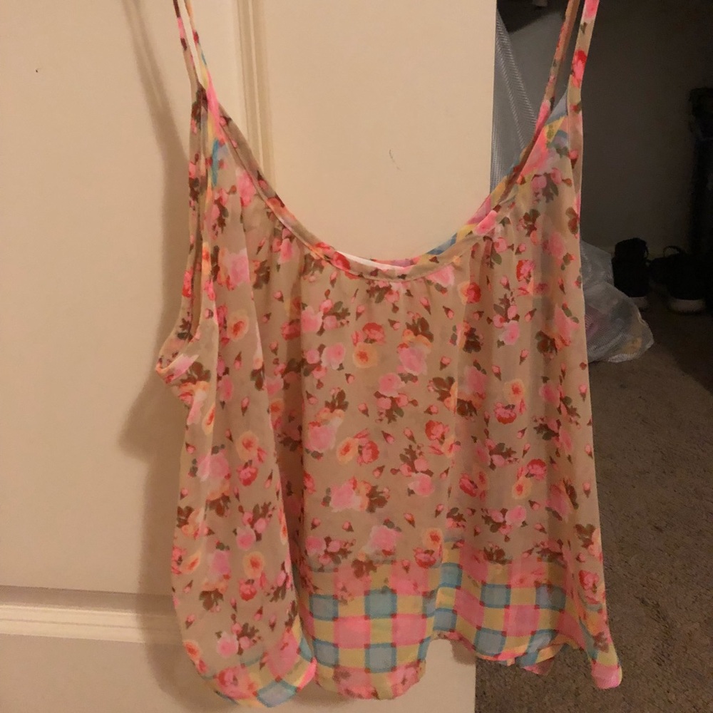 Lush brand Size Small Crop See-Thru Top